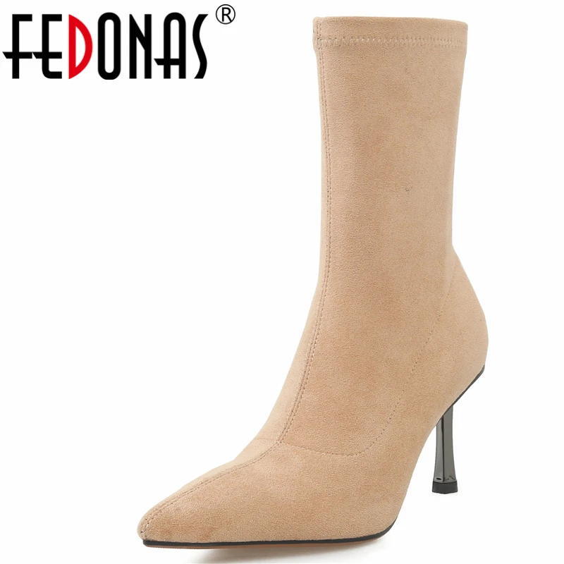 FEDONAS Autumn Winter Women Mid-Calf Boots Pointed Toe Thin Heels Fashion Sexy Concise Party Wedding Office Ladies Shoes Woman
FEDONAS Autumn Winter Women Mid-Calf Boots Pointed Toe Thin Heels Fashion Sexy Concise Party Wedding Office Ladies Shoes Woman