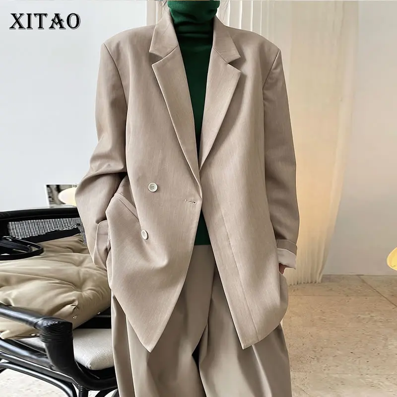 XITAO Solid Single Breasted Blazers Women 2021 Autumn New Personality Fashion Loose Turn-down Collar Full Sleeve Blazers GWJ0918
XITAO Solid Single Breasted Blazers Women 2021 Autumn New Personality Fashion Loose Turn-down Collar Full Sleeve Blazers GWJ0918