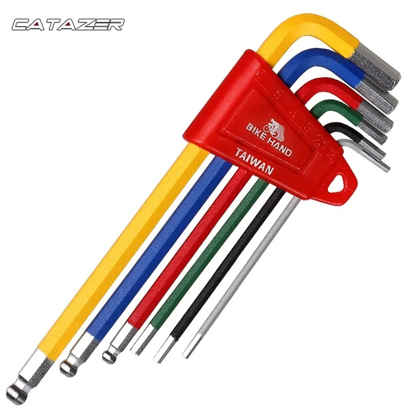 Bicycle Hex Key Wrench Set MTB Road Bike Repair Tool Kit Service Wrench6 PCS Colour Flat Ball 2/2.5/3/4/5/6mm Bicycle Wrench
Bicycle Hex Key Wrench Set MTB Road Bike Repair Tool Kit Service Wrench6 PCS Colour Flat Ball 2/2.5/3/4/5/6mm Bicycle Wrench