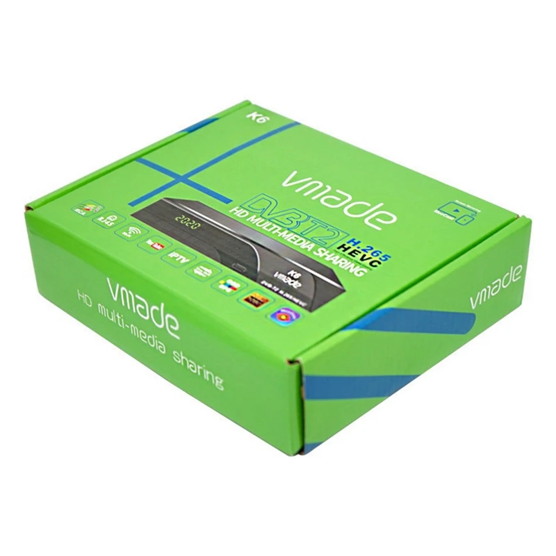 Vmade K6 Smart TV Box Network TV Box USB HDMI AV Coaxial Audio T2 H.265 Set-Top Boxes for European Homes(EU Plug)
Vmade K6 Smart TV Box Network TV Box USB HDMI AV Coaxial Audio T2 H.265 Set-Top Boxes for European Homes(EU Plug)