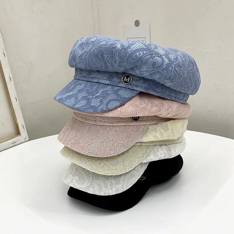 New spring and fall star anise hat casual versatile vintage lace berets 
New spring and fall star anise hat casual versatile vintage lace berets