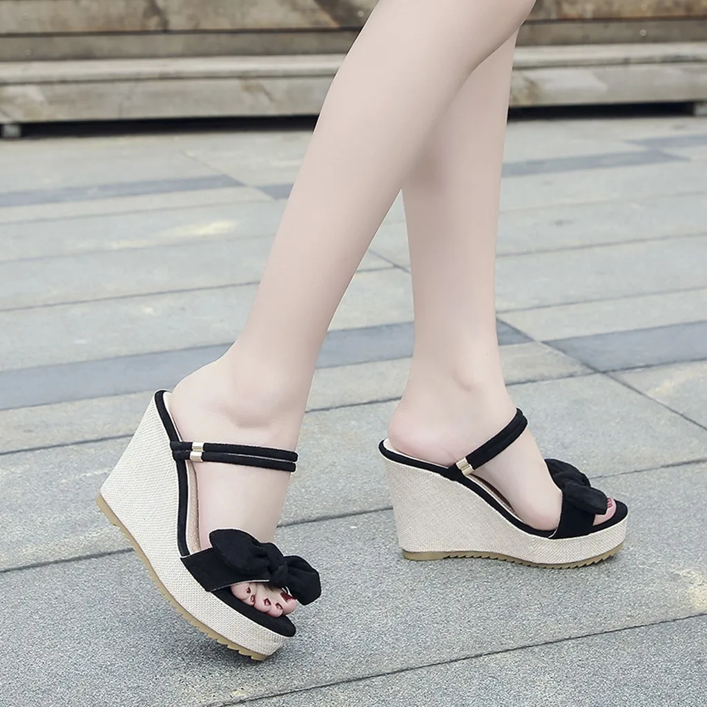 Summer Women Wedge Sandals Outdoor Fashion Solid Color Fish Mouth Bow Wedge Thick Bottom Sandals Slippers
Summer Women Wedge Sandals Outdoor Fashion Solid Color Fish Mouth Bow Wedge Thick Bottom Sandals Slippers