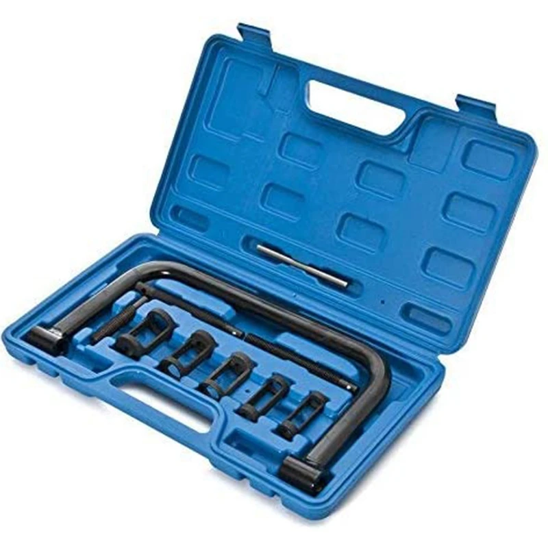 Engine Overhead Solid Valve Spring Compressor Automotive Tool C Clamp Service Set-10 Pieces 
Engine Overhead Solid Valve Spring Compressor Automotive Tool C Clamp Service Set-10 Pieces