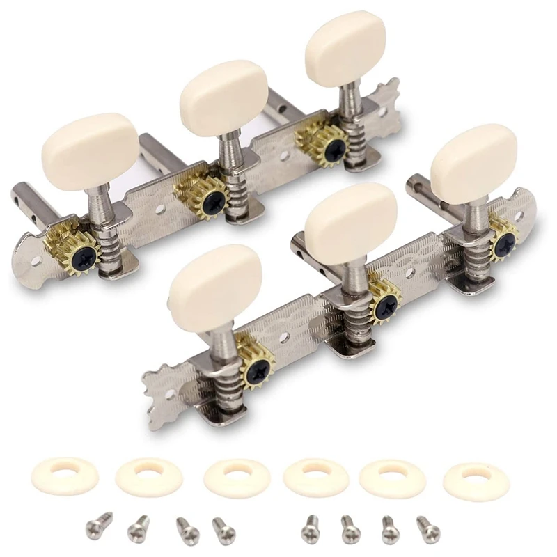 Vintage Guitar Tuning Pegs Gold Plated Machine Heads Tuning Keys Tuners Single Hole for Classical Guitar 3L 3R
Vintage Guitar Tuning Pegs Gold Plated Machine Heads Tuning Keys Tuners Single Hole for Classical Guitar 3L 3R