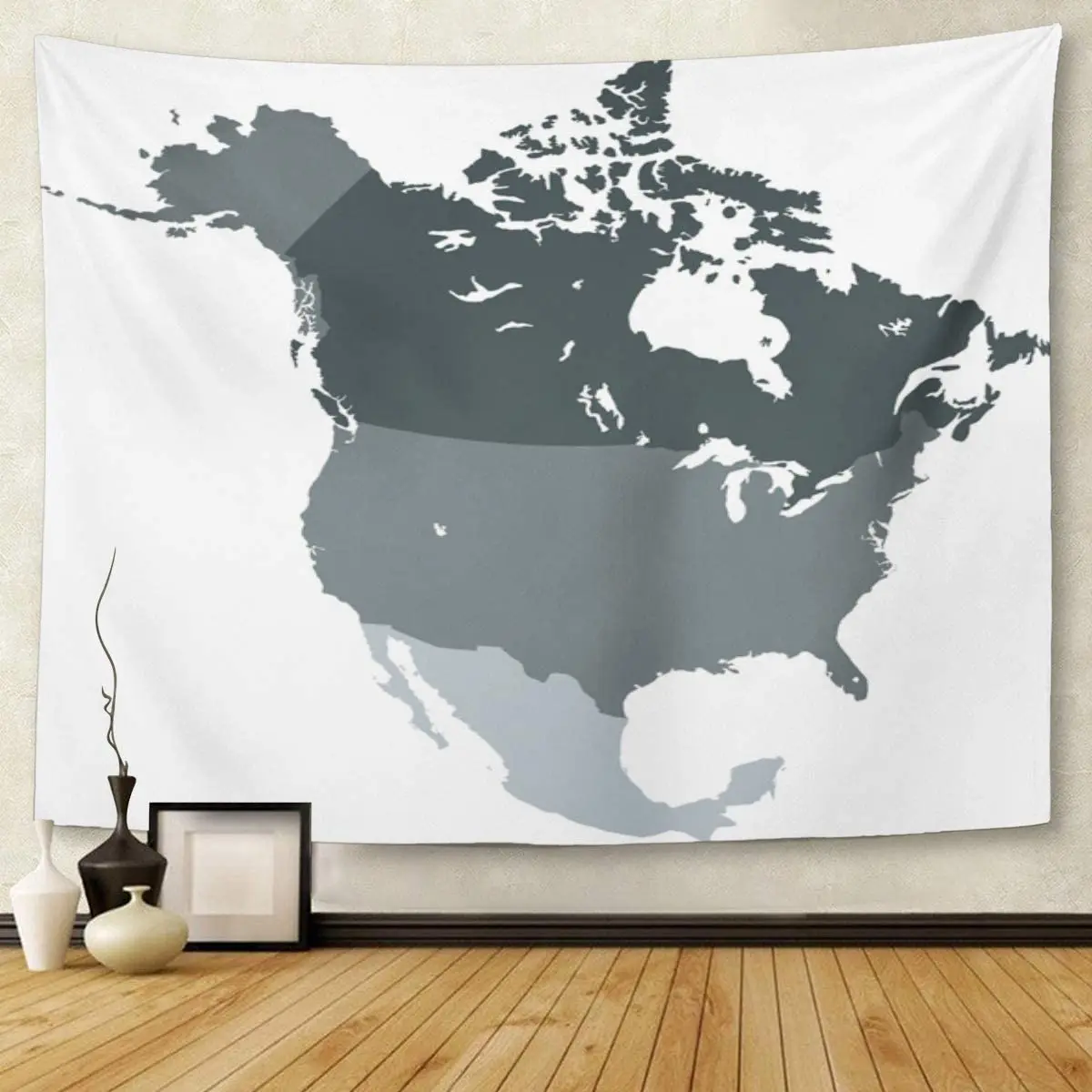 Mexico North America Map Canada USA World Abstract Alaska Tapestry Home Decor Wall Hanging for Living Room Bedroom Dorm 50x60 | Дом и сад