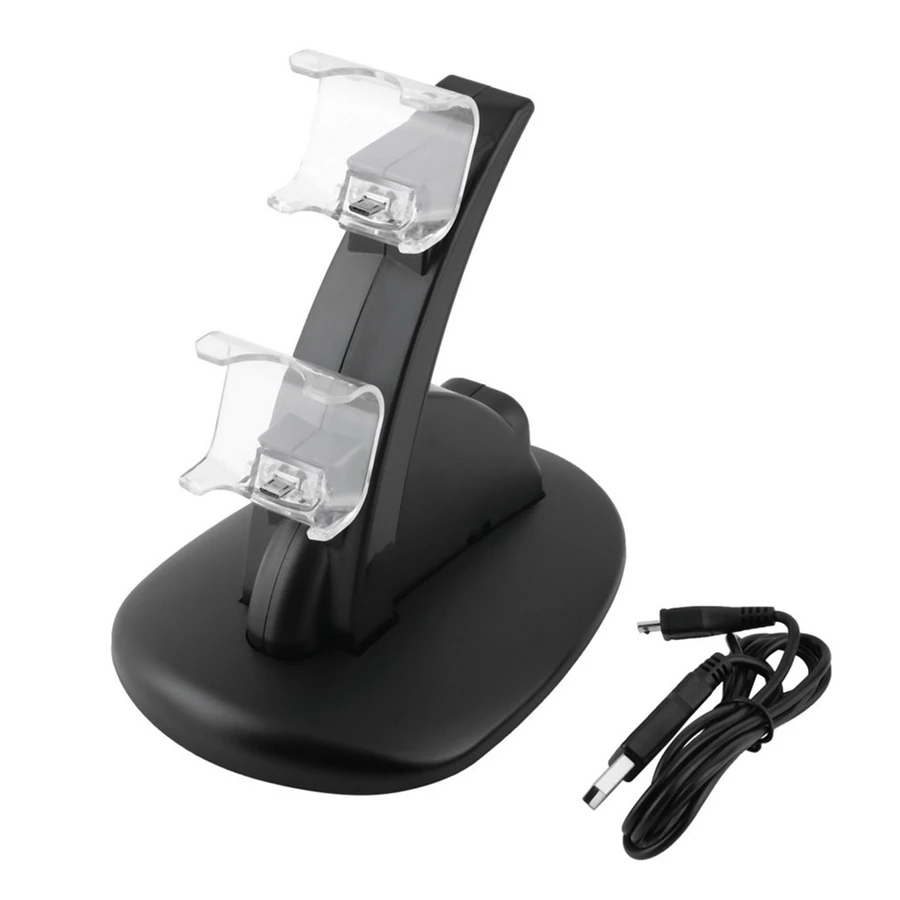 PS4 контроллер Зарядное устройство Док-станция светодиодный двойной usb зарядная