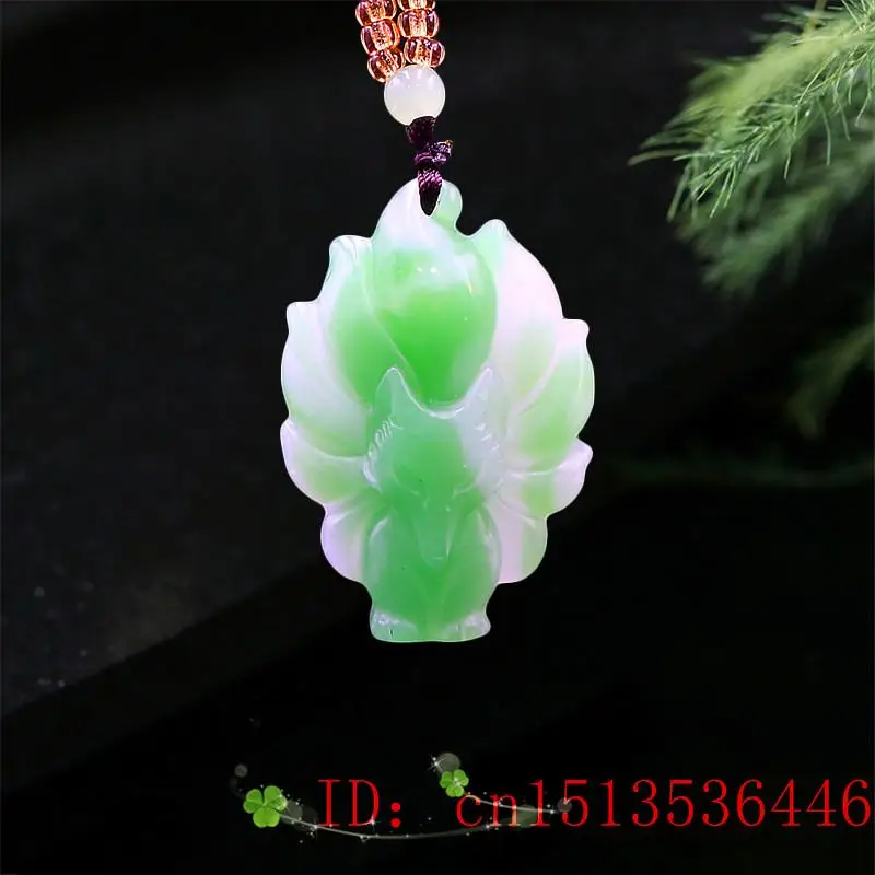 Green Jade Fox Pendant Necklace Natural Jadeite for Gifts Fashion Charm Carved Amulet Jewelry Women Chinese
Green Jade Fox Pendant Necklace Natural Jadeite for Gifts Fashion Charm Carved Amulet Jewelry Women Chinese