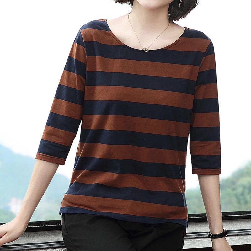 Women Spring Summer Style T-Shirts Tops Lady Casual Half Sleeve O-Neck Loose Style Striped Printed Tshirts Tees ZZ0214
Women Spring Summer Style T-Shirts Tops Lady Casual Half Sleeve O-Neck Loose Style Striped Printed Tshirts Tees ZZ0214
