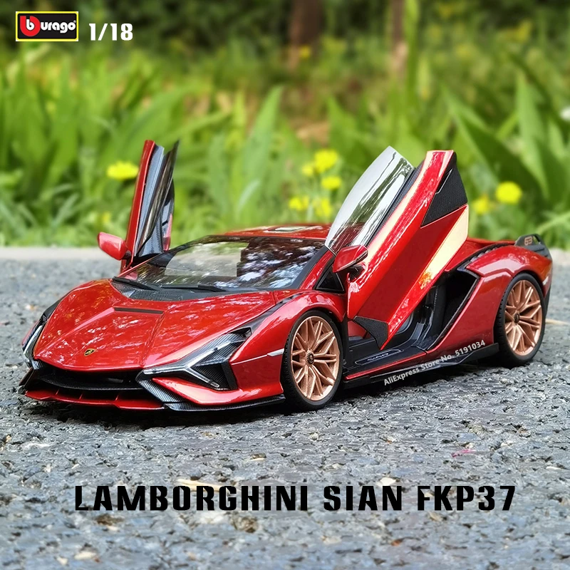 Модель автомобиля Bburago 1:18 Lamborghini Sian FKP37 модель из сплава коллекция украшений