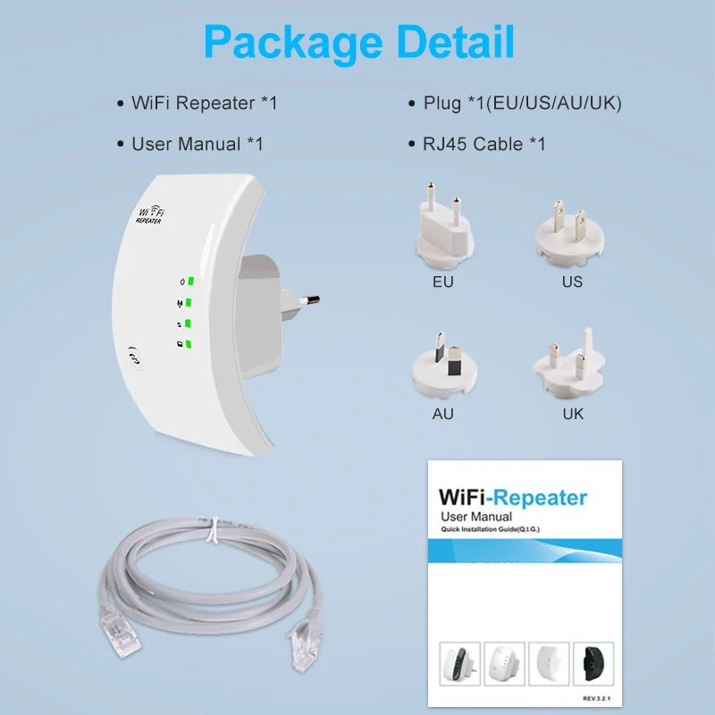 Wireless Wifi Repeater 300Mbps WiFi Amplifier Wi-Fi Long Signal Range Extender Wi Fi Booster 802.11N/B/G Repeater Access Point
Wireless Wifi Repeater 300Mbps WiFi Amplifier Wi-Fi Long Signal Range Extender Wi Fi Booster 802.11N/B/G Repeater Access Point