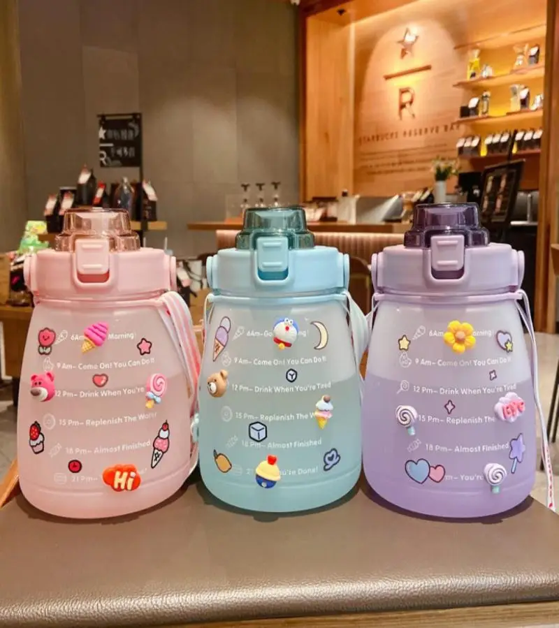 1400ml Sports Water Cup Female Summer Portable Large-capacity Straw Cup Cute Pot Belly Cup Student Children Water Bottle Bottle
1400ml Sports Water Cup Female Summer Portable Large-capacity Straw Cup Cute Pot Belly Cup Student Children Water Bottle Bottle