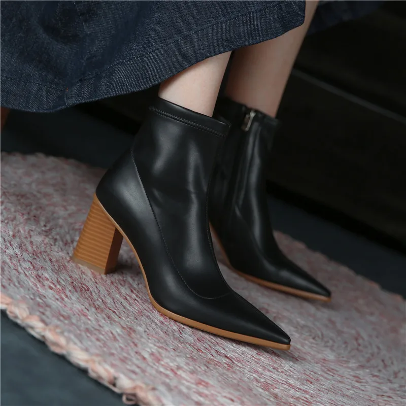 Hot Stretch Boots Ankle Boots Stretch Fabric Women Boots Pointed Toe Thick Heel Women Shoes Zapatos De Mujer Stretch Boots ZIP
Hot Stretch Boots Ankle Boots Stretch Fabric Women Boots Pointed Toe Thick Heel Women Shoes Zapatos De Mujer Stretch Boots ZIP