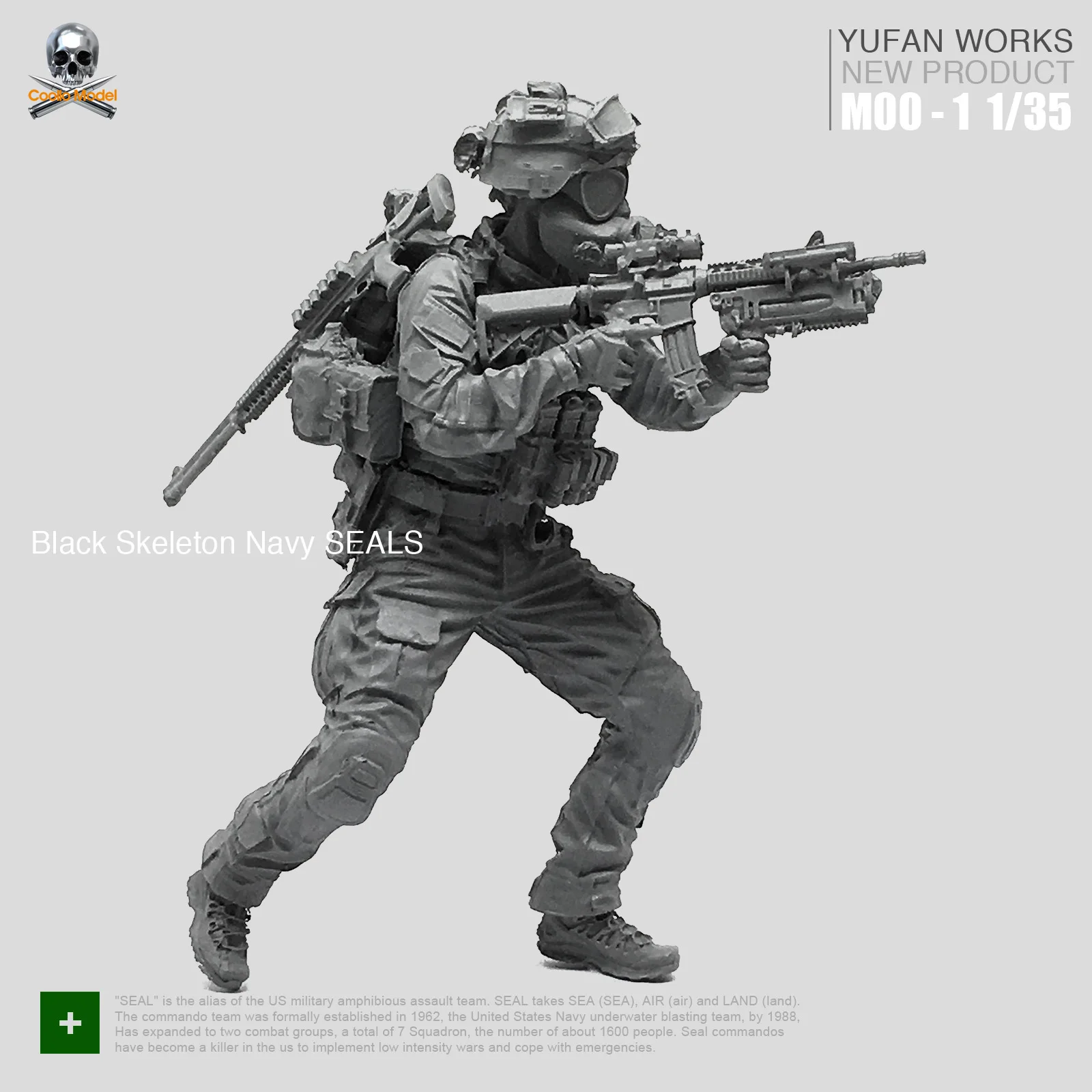 

Yufan Model 1/35 Resin Figure Soldiers Us Seal Model Kit Moo-01