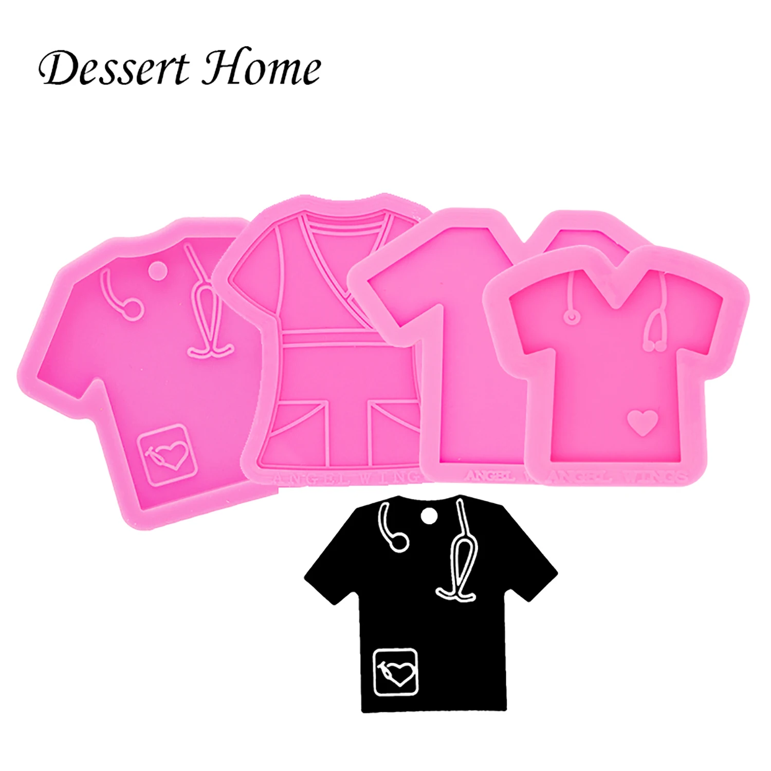 DY0331 Scrub top with stethascope Grippy Shirt Badge Reel Epoxy Resin Molds phone grip socket Silicone Mould DIY Shiny Glossy
DY0331 Scrub top with stethascope Grippy Shirt Badge Reel Epoxy Resin Molds phone grip socket Silicone Mould DIY Shiny Glossy