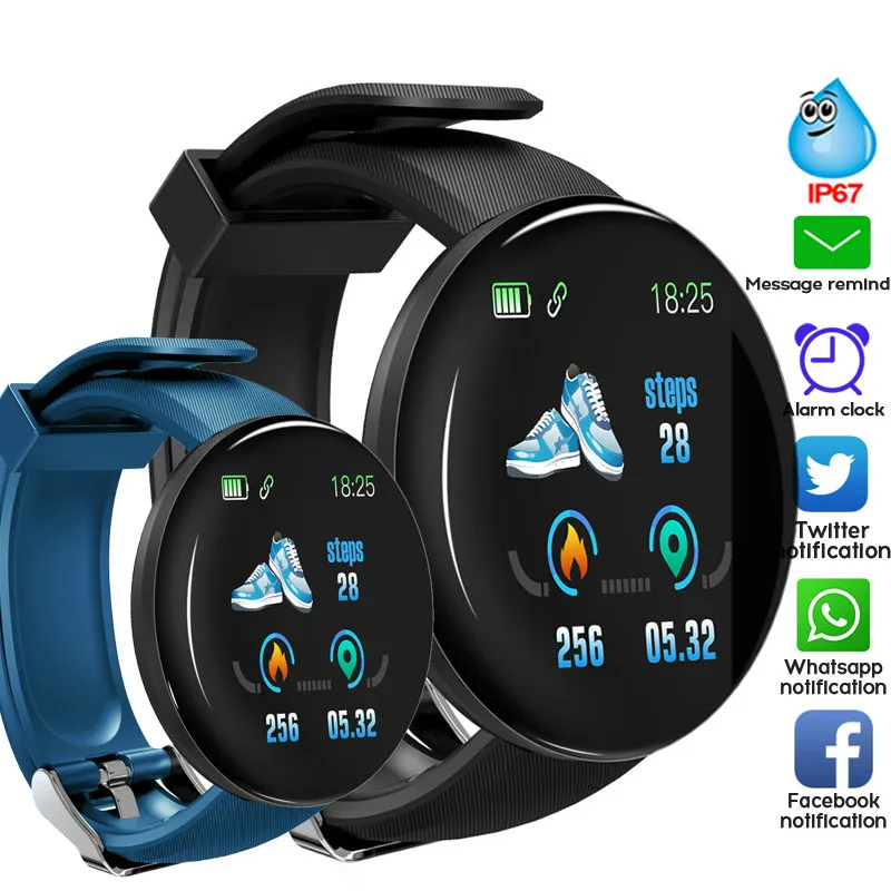 D18 Смарт часы для мужчин водонепроницаемый трекер сна сердечного ритма Tracer Smartwatch