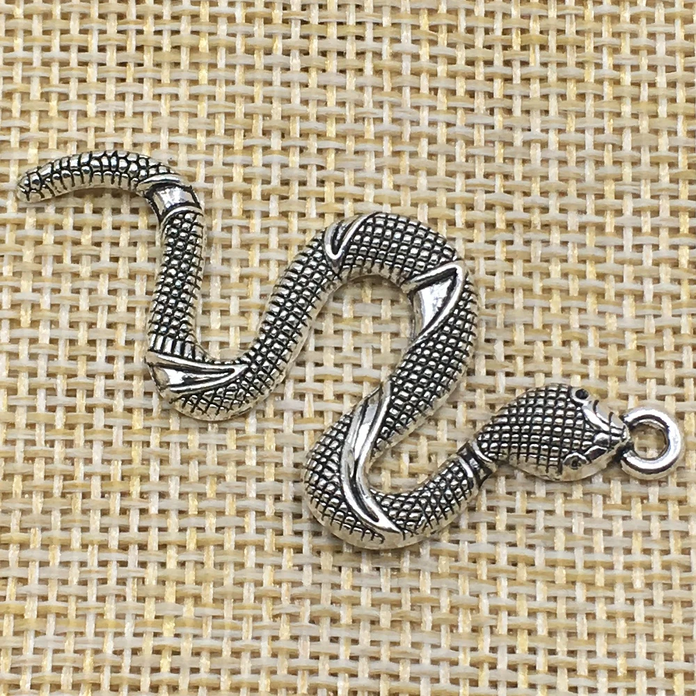 10 шт. подвески в виде змеи 24 х53 мм|charm pendant|pendants jewelry makingsnake charm pendant |