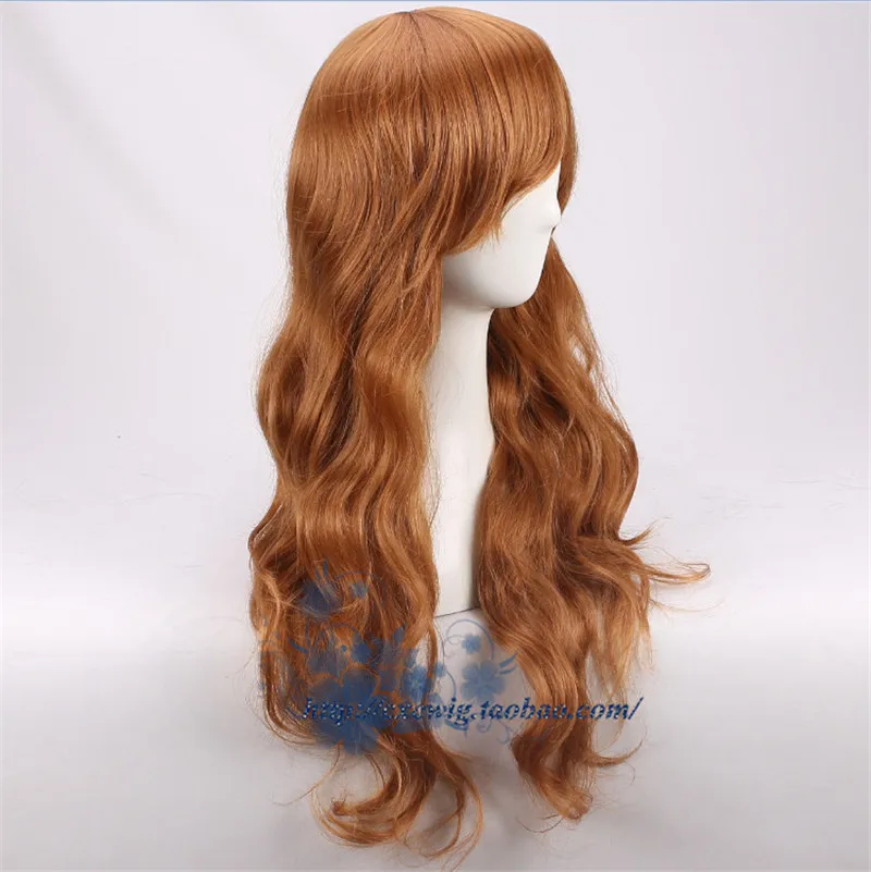 Cosplay Girl Mabel Pines Wig Women 55cm Long Brown Wavy Hair Wig Costumes with Free Hair Cap
