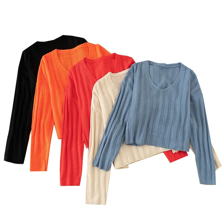 Knit Sweater Women French Sweet Loose Sweaters Women's Autumn Winter Sexy V-neck Short Crop Top Harajuku Plus Size Sweater
Knit Sweater Women French Sweet Loose Sweaters Women's Autumn Winter Sexy V-neck Short Crop Top Harajuku Plus Size Sweater