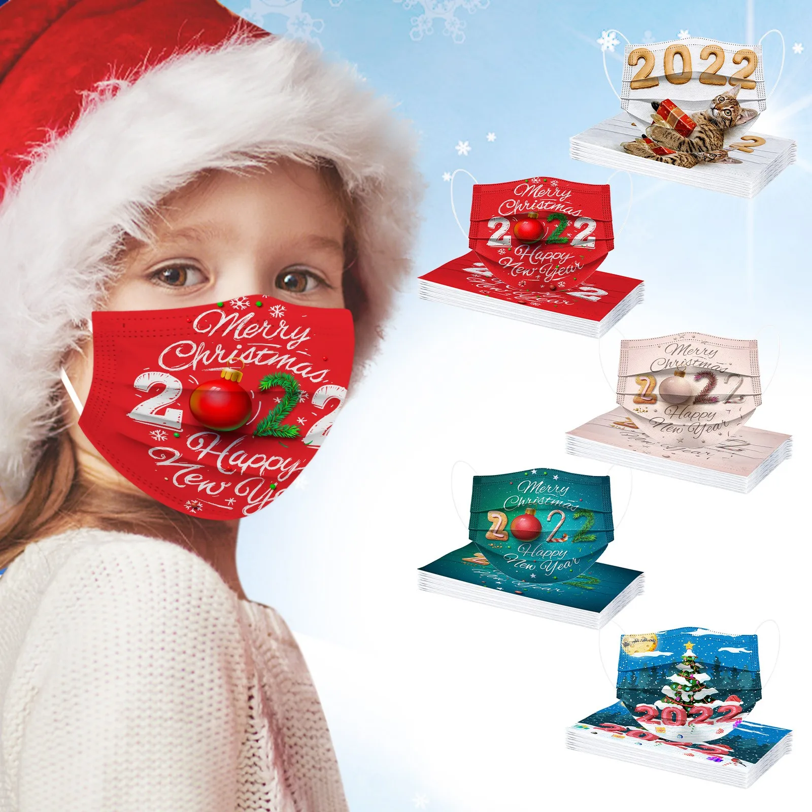 50pcs Child Disposable Face Mask Christmas Prints Industrial 3Ply Mouth Masks For Kids Pm2.5 Xmas Masks Earloop Bandage Masques
50pcs Child Disposable Face Mask Christmas Prints Industrial 3Ply Mouth Masks For Kids Pm2.5 Xmas Masks Earloop Bandage Masques