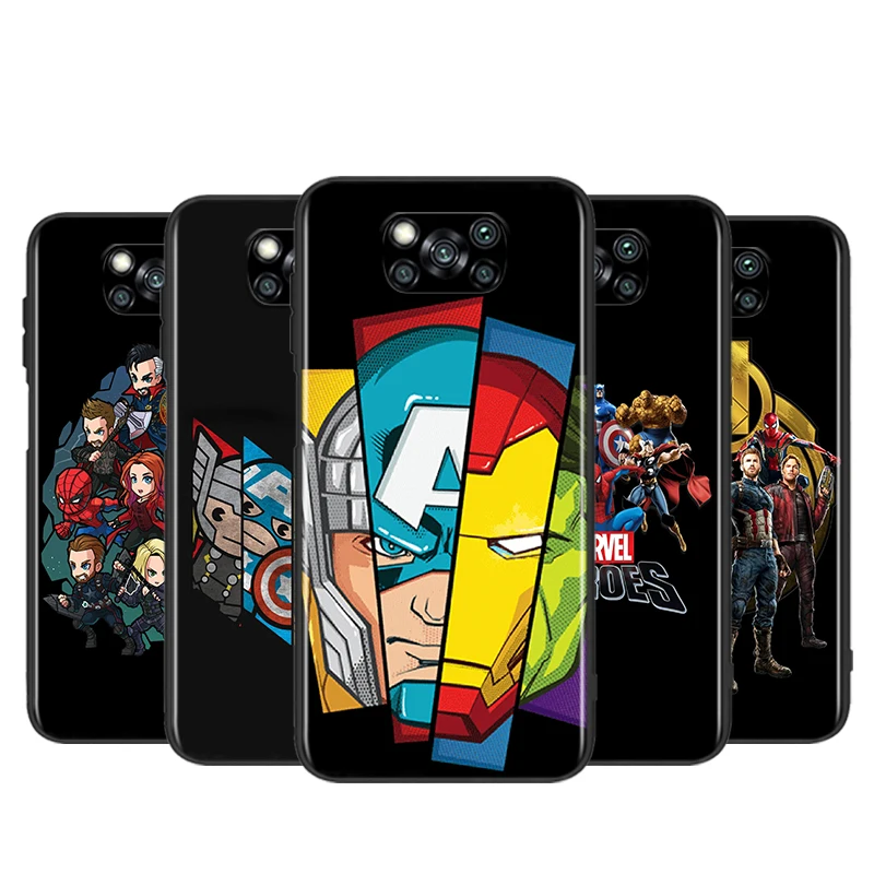 Marvel Avengers Super Hero For Xiaomi Poco X3 NFC F3 GT X2 M3 M2 5G Pro Mi A3 Lite 9SE CC9 Soft Black Phone Case Shell
Marvel Avengers Super Hero For Xiaomi Poco X3 NFC F3 GT X2 M3 M2 5G Pro Mi A3 Lite 9SE CC9 Soft Black Phone Case Shell
