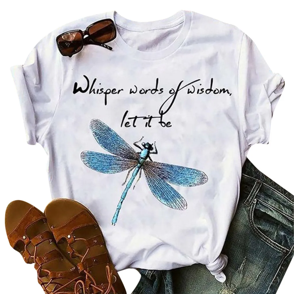 T-shirt Casual O-Neck Women Fashion Short Sleeve Shirt Casual T-shirt Letter Print Tee Shirt Vetement Femme Ropa Mujer
T-shirt Casual O-Neck Women Fashion Short Sleeve Shirt Casual T-shirt Letter Print Tee Shirt Vetement Femme Ropa Mujer