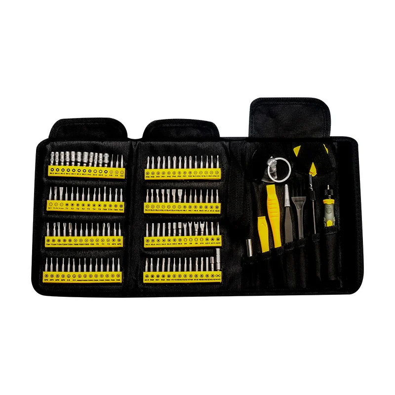 Precision Screwdriver Set 126 In 1 CR-V Bit Magnetic Torx Hex Screw Degree Right Angle Driver Electronics Repair Tool Kit
Precision Screwdriver Set 126 In 1 CR-V Bit Magnetic Torx Hex Screw Degree Right Angle Driver Electronics Repair Tool Kit