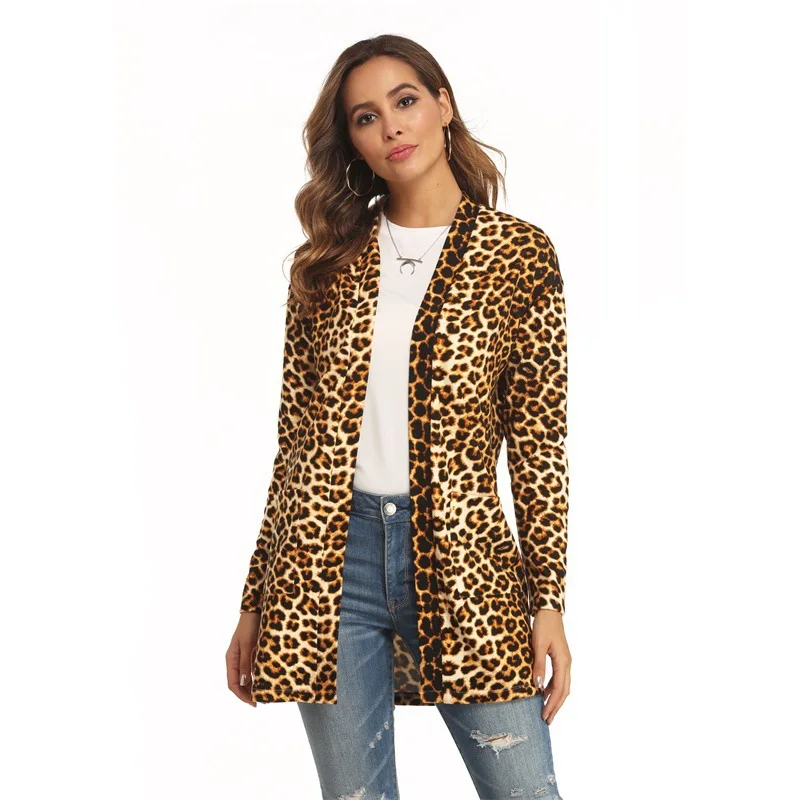 2021 European and American Autumn and Winter Leopard Print British Style Women's Long Coat Top
2021 European and American Autumn and Winter Leopard Print British Style Women's Long Coat Top