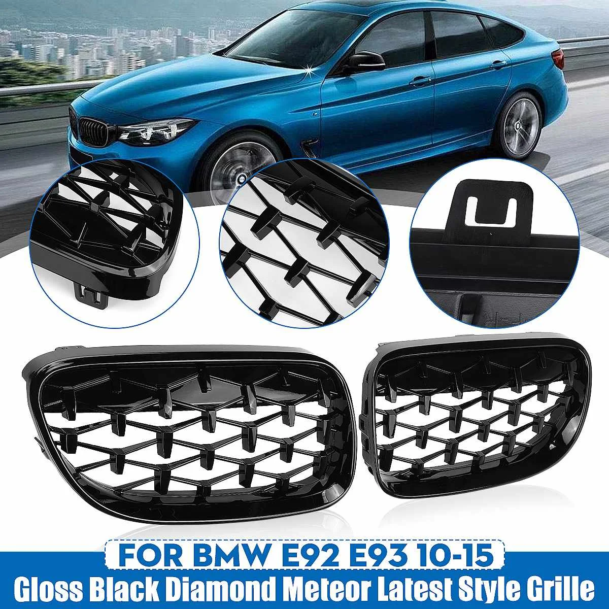 Car Diamond Style Front Hood Kidney Grille Grills Diamond Meteor Latest Style Grille Fit For BMW E92 E93 2010-2015 Racing Grills
Car Diamond Style Front Hood Kidney Grille Grills Diamond Meteor Latest Style Grille Fit For BMW E92 E93 2010-2015 Racing Grills