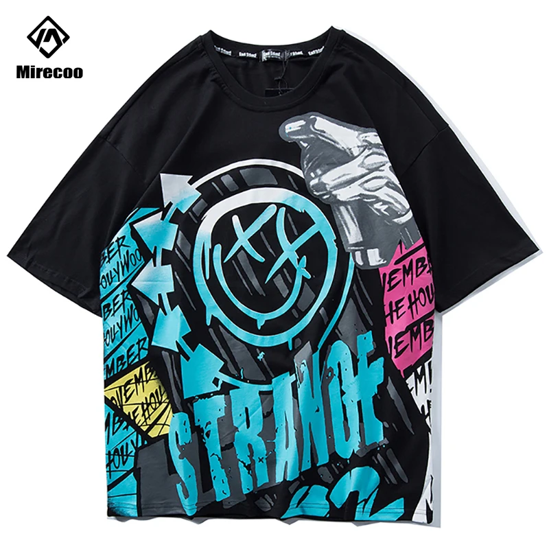 Smile Face Print Hip Hop T Shirt Men 2020 Summer Harajuku Graffiti Tshirt Short Sleeve Loose HipHop T-Shirt Streetwear Clothes
Smile Face Print Hip Hop T Shirt Men 2020 Summer Harajuku Graffiti Tshirt Short Sleeve Loose HipHop T-Shirt Streetwear Clothes