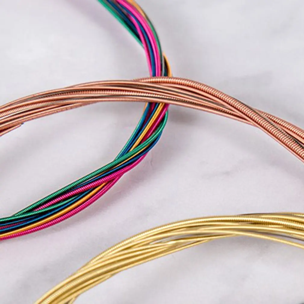 1 Set 6Pcs Rainbow Colorful Guitar Strings E-A for Acoustic Folk Guitar Classic Guitar Multi Color Guitar Parts
1 Set 6Pcs Rainbow Colorful Guitar Strings E-A for Acoustic Folk Guitar Classic Guitar Multi Color Guitar Parts