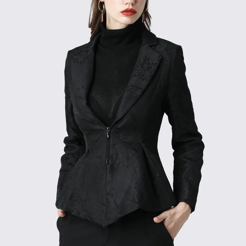 Fashion Embroidery Floral Women Blazers Black High Waist Slim Short Suit New 2019 Autumn Office Ladies Elegant Work Wear Blazer
Fashion Embroidery Floral Women Blazers Black High Waist Slim Short Suit New 2019 Autumn Office Ladies Elegant Work Wear Blazer