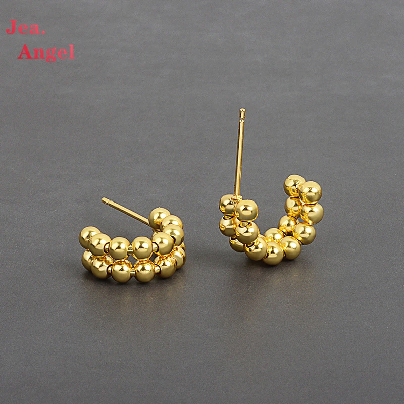 Jea.Angel 925 Silver Bohemia Pirecing Double Row Round Beads Hip Hop Stud Earrings for Women Boucle Femme Birthday Jewelry Gift
Jea.Angel 925 Silver Bohemia Pirecing Double Row Round Beads Hip Hop Stud Earrings for Women Boucle Femme Birthday Jewelry Gift