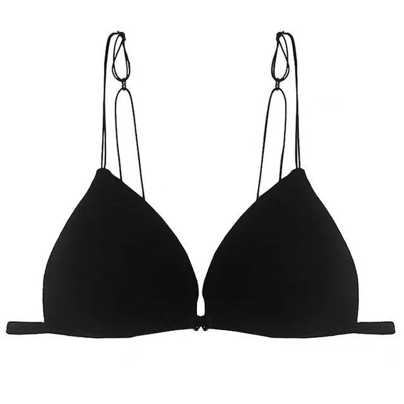 

Front Closure Bras Women Sexy Sexy French girl beautiful back wrapped chest Lingerie Push Up Backless Bralette Underwear