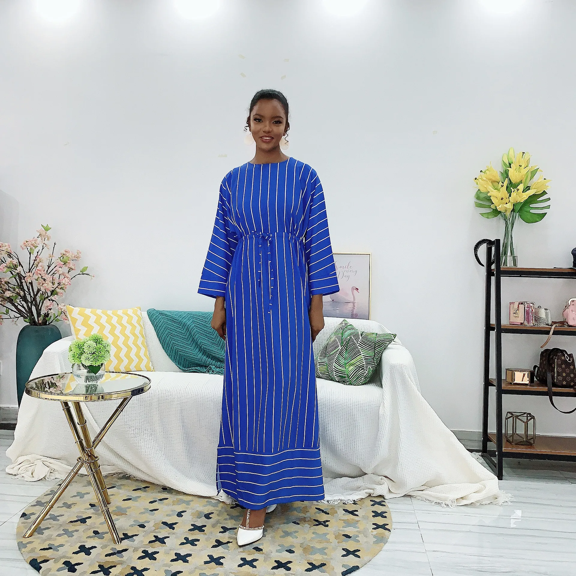 Donsignet Muslim Dress Middle East Islam Ramadan Eid Dubai Abaya Turkey Striped Long Horn Sleeve Plus Size Muslim Fashion Robes
Donsignet Muslim Dress Middle East Islam Ramadan Eid Dubai Abaya Turkey Striped Long Horn Sleeve Plus Size Muslim Fashion Robes
