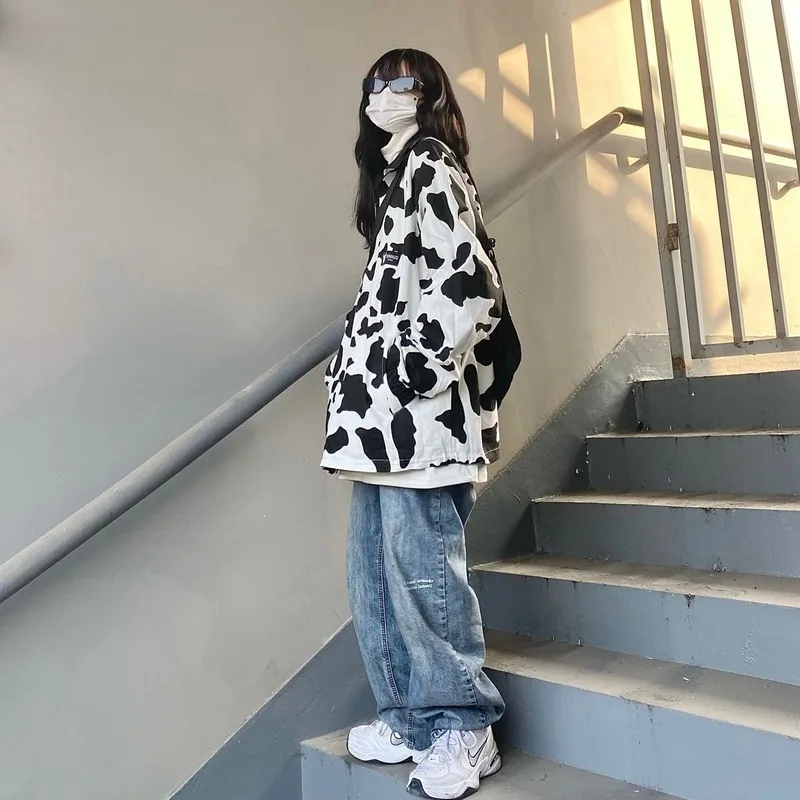 QWEEK Korean Style Casual Milk Harajuku Sweatshirt with Print Cow Print Sweatshirt Spring 2021 Fashion Japanese Streetwear Women
QWEEK Korean Style Casual Milk Harajuku Sweatshirt with Print Cow Print Sweatshirt Spring 2021 Fashion Japanese Streetwear Women