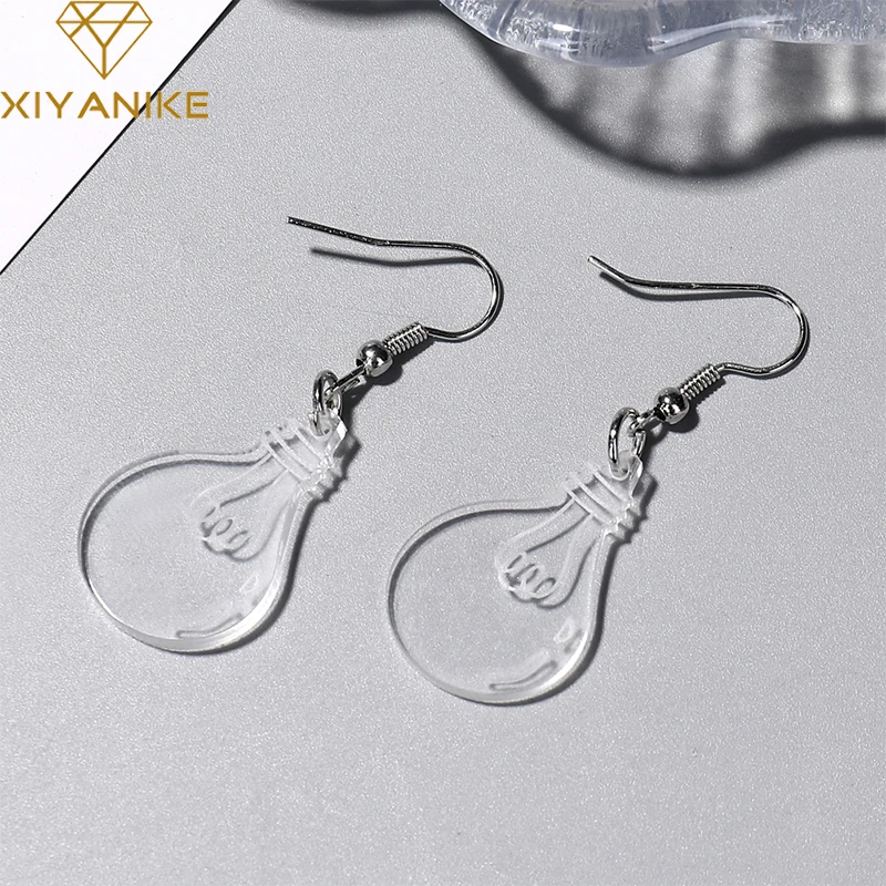 XIYANIKE New 2019 Light Bulb Transparent Acrylic Dangle Earring For Women Geometric Acrylic Statement Drop Earring Party Jewelry
XIYANIKE New 2019 Light Bulb Transparent Acrylic Dangle Earring For Women Geometric Acrylic Statement Drop Earring Party Jewelry