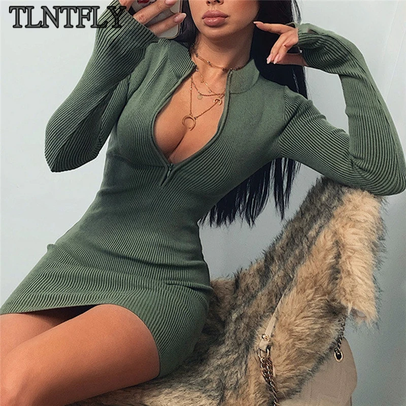 TLNTFLY Autumn/Winter All-Match Neckline Zipper Sexy Slim Long Sleeve Dress Woman Club Party Elegant Bag Hip Dresses Vestidos
TLNTFLY Autumn/Winter All-Match Neckline Zipper Sexy Slim Long Sleeve Dress Woman Club Party Elegant Bag Hip Dresses Vestidos