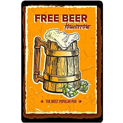Nostalgia Original Retro Design Free Beer tin Metal Signs Wall Art Thick tinplate Print Poster Wall Decoration for Bar
Nostalgia Original Retro Design Free Beer tin Metal Signs Wall Art Thick tinplate Print Poster Wall Decoration for Bar