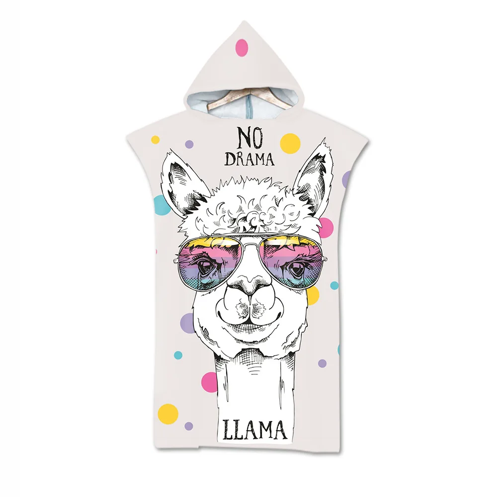 Novelty Funny Gift Alpaca No Drama Llama Words Adult Hooded Poncho Towel for Pool Swim Surf Beach Changing Robe Drop Shipping
Novelty Funny Gift Alpaca No Drama Llama Words Adult Hooded Poncho Towel for Pool Swim Surf Beach Changing Robe Drop Shipping
