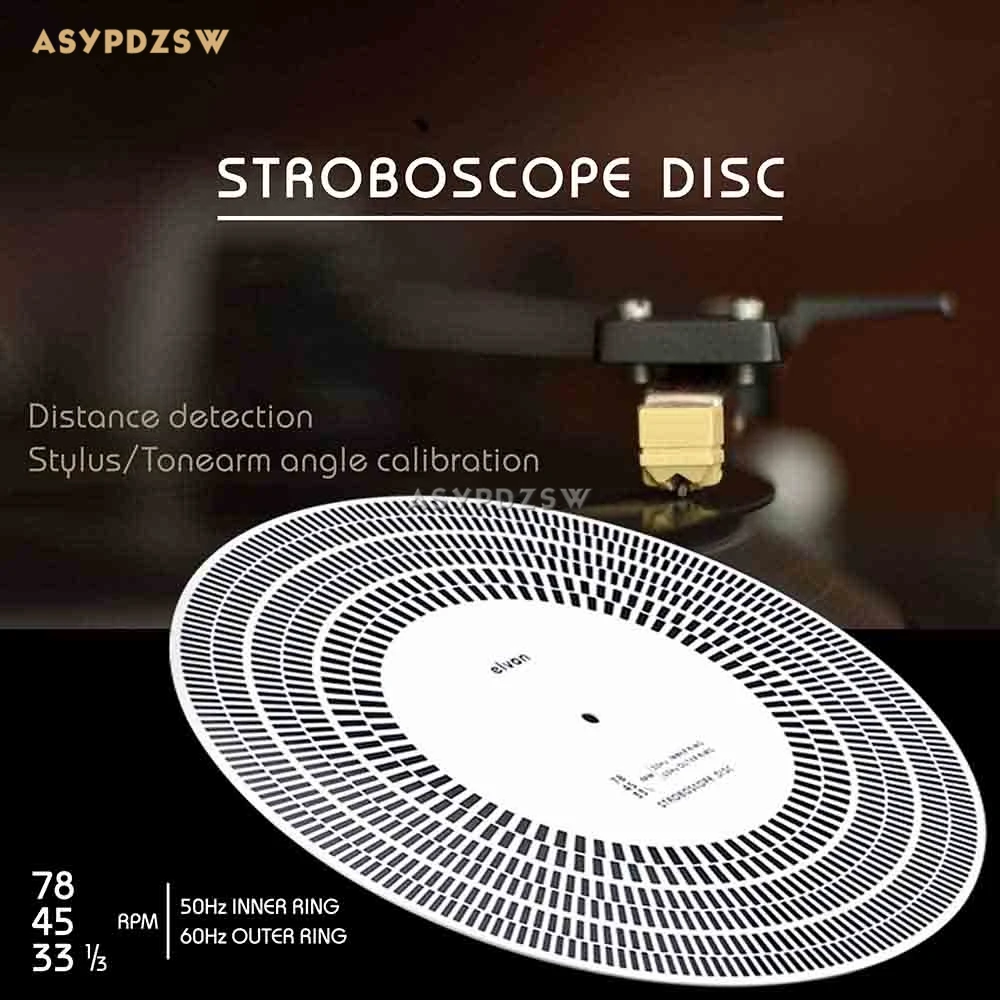 elvon 12'' LP Vinyl gauge Turntable stroboscope disc Distance/Speed/angle Checker
elvon 12'' LP Vinyl gauge Turntable stroboscope disc Distance/Speed/angle Checker