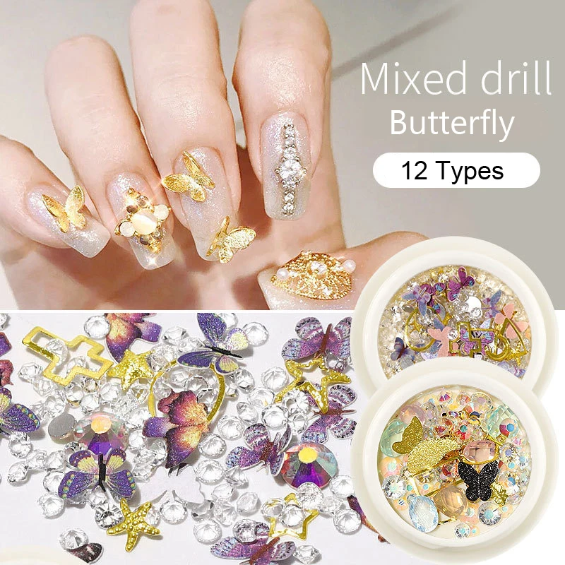 1 Box 3D Mixed Butterfly Irregular Rhinestones Charm Crystal Gems Accessories UV Gel Polishing Nail Art DIY Decoration
1 Box 3D Mixed Butterfly Irregular Rhinestones Charm Crystal Gems Accessories UV Gel Polishing Nail Art DIY Decoration