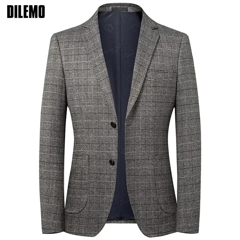 Top Grade New Designer Brand Casual Fashion Men Blazer Slim Fit Casual 2021 Plaid Jacket Party Suit Coat Mens Clothing
Top Grade New Designer Brand Casual Fashion Men Blazer Slim Fit Casual 2021 Plaid Jacket Party Suit Coat Mens Clothing