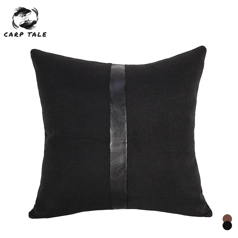 Home Decor Cushion Cover Linen PU Stitching Pillow Case Luxury Cushion Covers 45*45 Decorative Cushions Sofa Throw Pillow Cover 
Home Decor Cushion Cover Linen PU Stitching Pillow Case Luxury Cushion Covers 45*45 Decorative Cushions Sofa Throw Pillow Cover