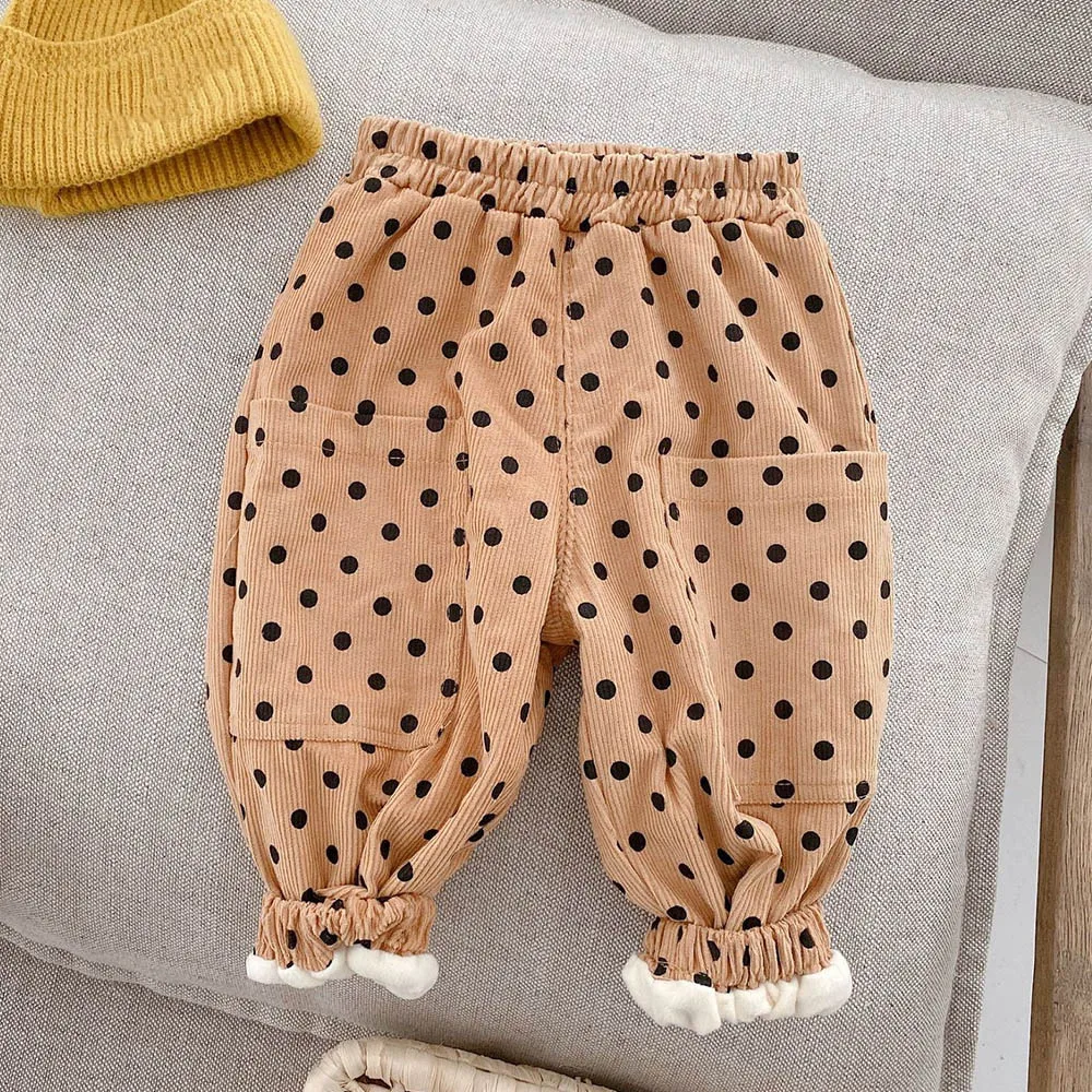 New Arrival Winter Girls Warm Pants Polka Dot Plus Velvet Thicken Autumn Kids Leggings Casual Children Clothing
New Arrival Winter Girls Warm Pants Polka Dot Plus Velvet Thicken Autumn Kids Leggings Casual Children Clothing
