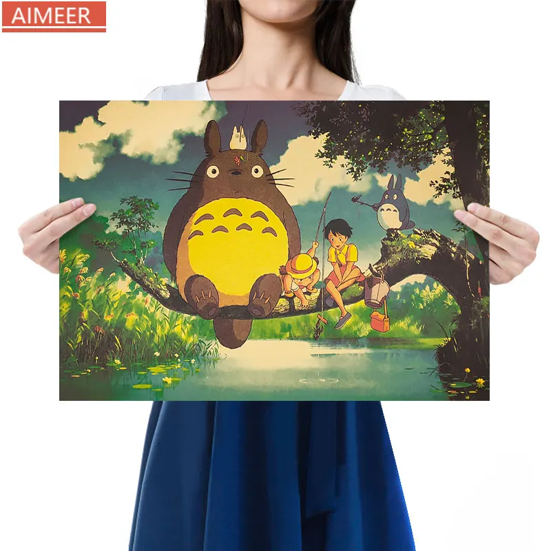 AIMEER Nostalgic famous anime Totoro Style B comic retro kraft paper poster bar cafe home decoration painting
AIMEER Nostalgic famous anime Totoro Style B comic retro kraft paper poster bar cafe home decoration painting