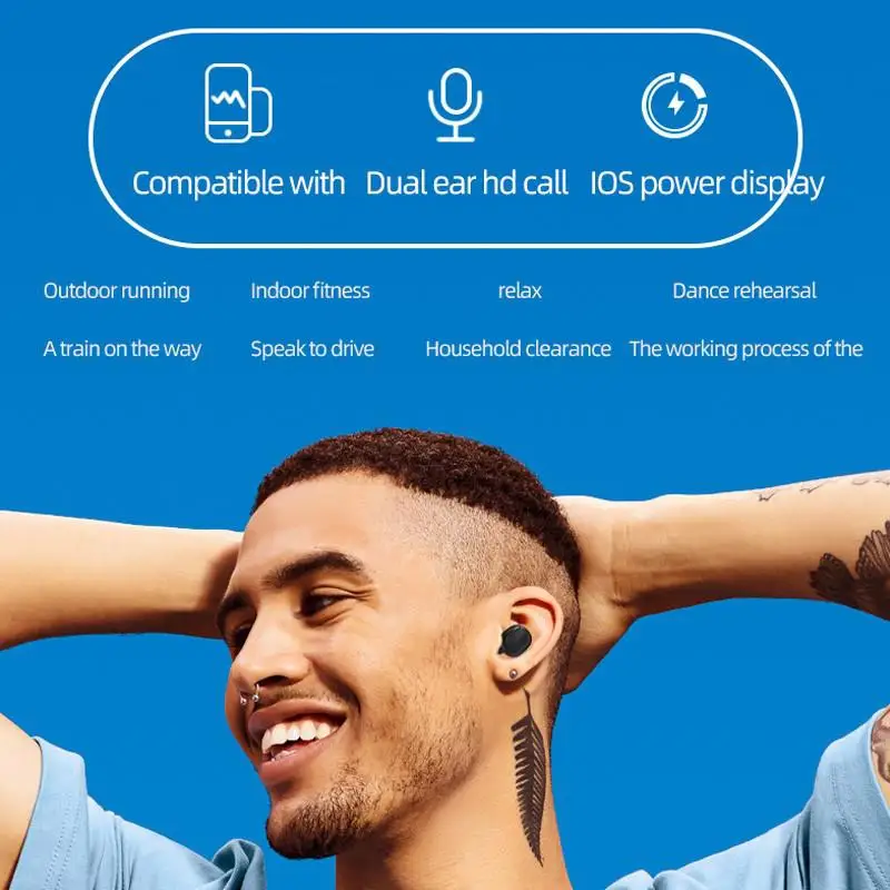 Yfashion A6S Wireless Earphone for Airdots Earbuds Bluetooth 5.0 TWS Noise Reduction MIC for iPhone Huawei Samsung Xiaomi Redmi
Yfashion A6S Wireless Earphone for Airdots Earbuds Bluetooth 5.0 TWS Noise Reduction MIC for iPhone Huawei Samsung Xiaomi Redmi