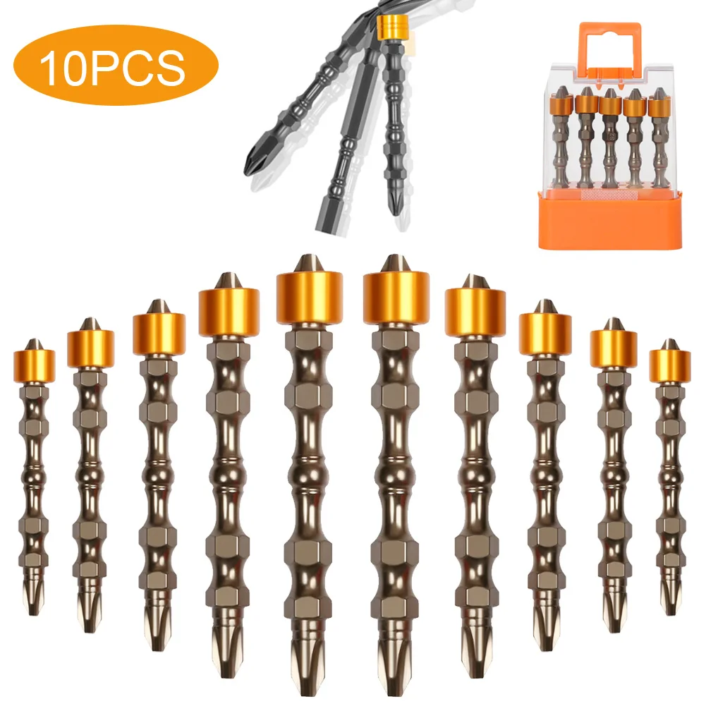 10Pcs PH2 Magnetic Electric Screwdriver Bits Anti Slip High Hardness Hex Shank Cross Head Screwdriver Bit Hand Tools 65mm
10Pcs PH2 Magnetic Electric Screwdriver Bits Anti Slip High Hardness Hex Shank Cross Head Screwdriver Bit Hand Tools 65mm