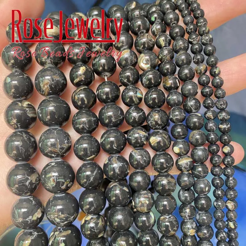 Black Shell Howlite Turquoises Stone Beads Round Loose Spacer Beads For Jewelry Making 15'' 4/6/8/10/12mm DIY Bracelets Necklace
Black Shell Howlite Turquoises Stone Beads Round Loose Spacer Beads For Jewelry Making 15'' 4/6/8/10/12mm DIY Bracelets Necklace