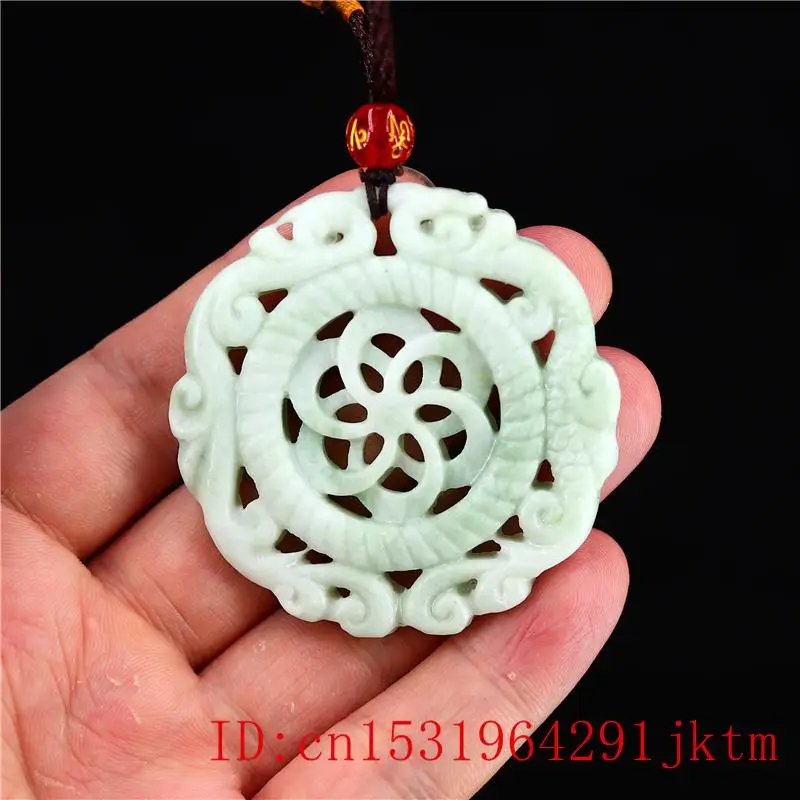 Jade Dragon Phoenix Pendant Necklace Charm Carved Gifts Amulet Women Double-sided Men Jewelry Chinese Natural Fashion Green for 
Jade Dragon Phoenix Pendant Necklace Charm Carved Gifts Amulet Women Double-sided Men Jewelry Chinese Natural Fashion Green for