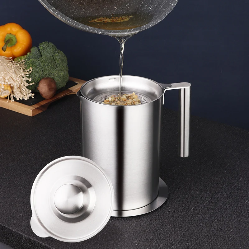 Stainless Steel Kitchen Cooking Oil Filter Pot Soup Grease Strainer Separator Large Capacity SEC88
Stainless Steel Kitchen Cooking Oil Filter Pot Soup Grease Strainer Separator Large Capacity SEC88